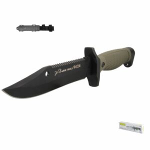 Cuchillo de monte hoja pavonada mango antideslizante