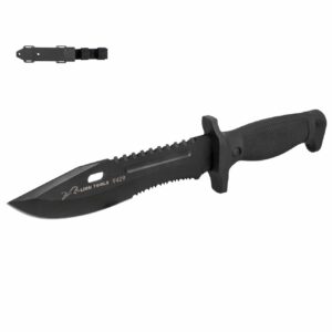 Cuchillo tactico pavonado mango rubber